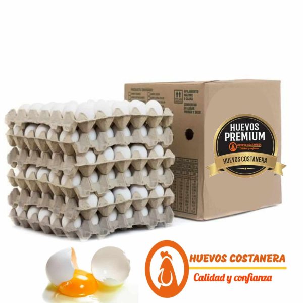 HUEVOS EXTRA BLANCO CAJA DE 6 BANDEJAS (30 UNI) - 180 UNIDADES